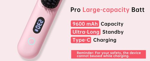 Cordless Hair Straightener Brush - Portable Straightening Brush
