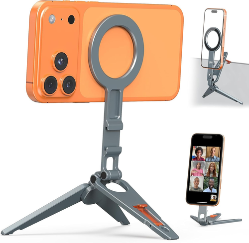 New Aluminum Portable Phone Holder, Foldable, 2800-degree Rotating, Suitable for Office Desks