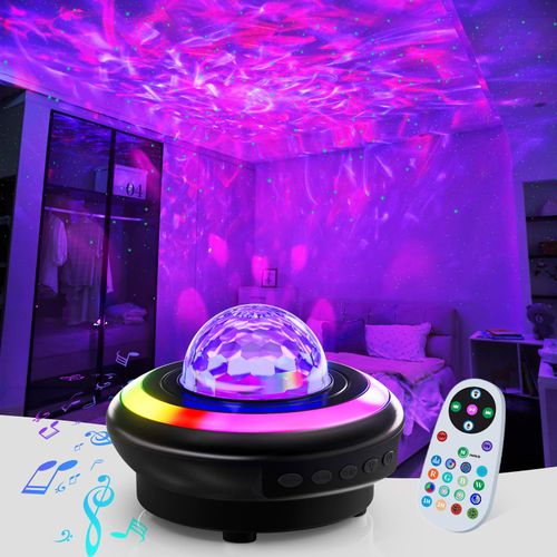 Rechargeable Projector Lamp with RGB Light & Music Speaker - Smart Bedside Lamp