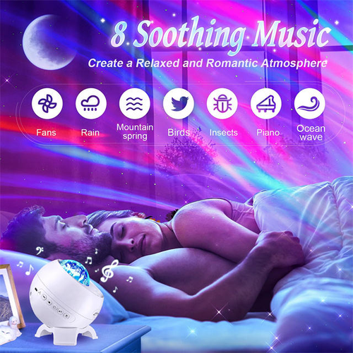 Star Master Dream Light 360-Degree Rotating Projection LED Children's Night Light with Sleep-Assisting Music