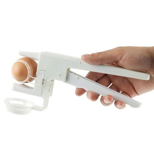 Handheld egg separator for safe and quick separation of egg whites and yolks