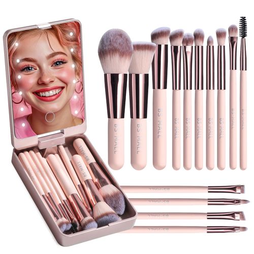 Portable USB-Rechargeable Travel Makeup Brush Set