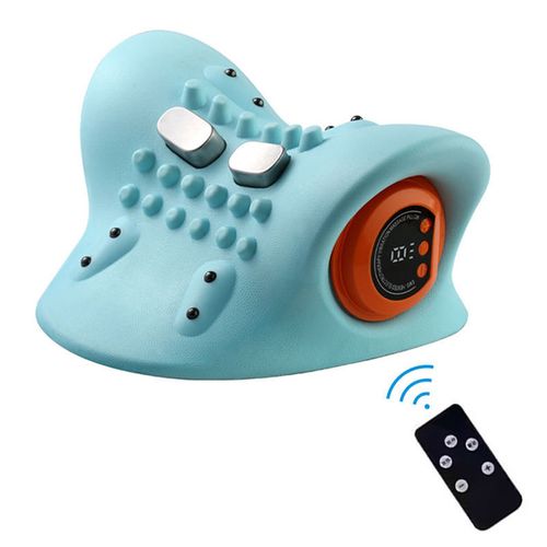 Heated shoulder and neck relaxation massage pillow to relieve pain