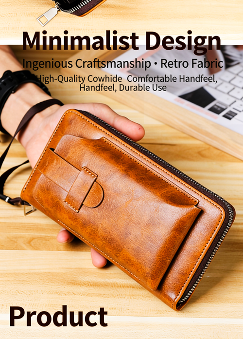 Genuine Leather 3-in-1 Business Handbag (Phone, Card & Cash Holder) | Christmas Special Offer | Limited Stock