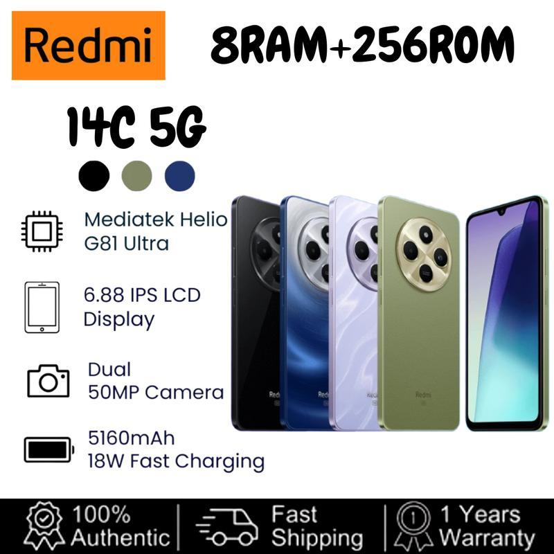 World Premiere Xiaomi Redmi 14C Global Version Immersion 6.88'' 120Hz Display 50MP AI Dual Camera Massive 5160mAh Battery | 💵 Pay on Delivery, Accra Shipping