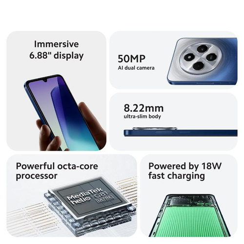 World Premiere Xiaomi Redmi 14C Global Version Immersion 6.88'' 120Hz Display 50MP AI Dual Camera Massive 5160mAh Battery