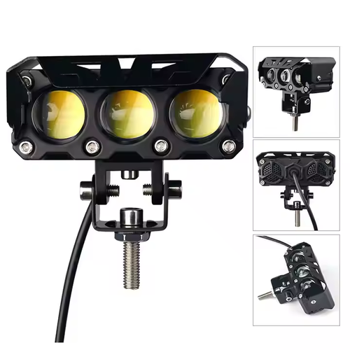 Motorcycle Lights Motorcycle LED Lights Three-Eye Spotlights