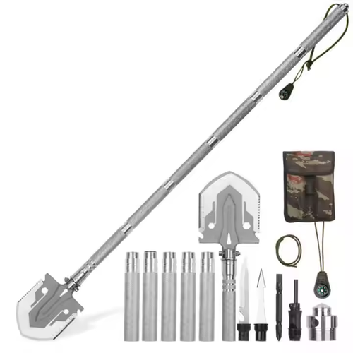 Multifunctional folding shovel