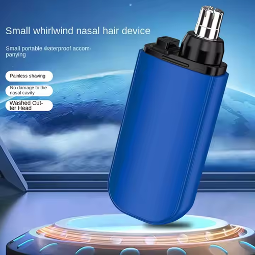 Portable electric nose hair trimmer