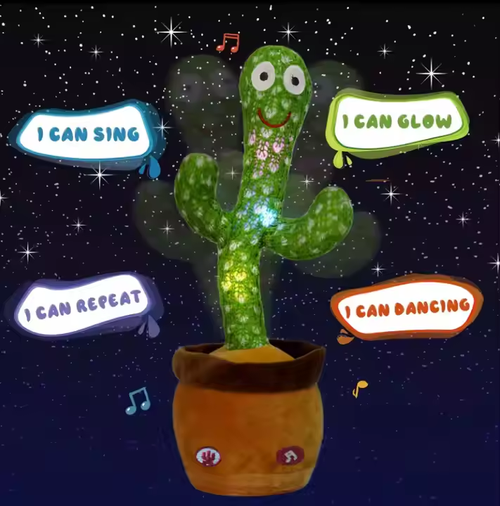 Hot Sale Products Cute Stuffed Flowerpot Twisting Dance Cactus Doll Talking Singing Music Dancing Cactus Plush Toy