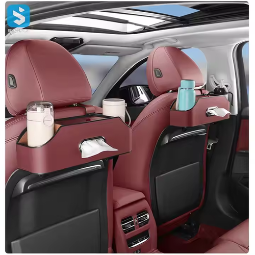 Multifunctional Portable Car Leather Tissue Box