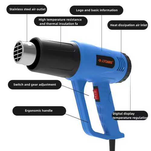 Multifunctional portable handheld high temperature heat gun