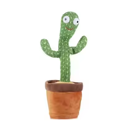 Hot Sale Products Cute Stuffed Flowerpot Twisting Dance Cactus Doll Talking Singing Music Dancing Cactus Plush Toy