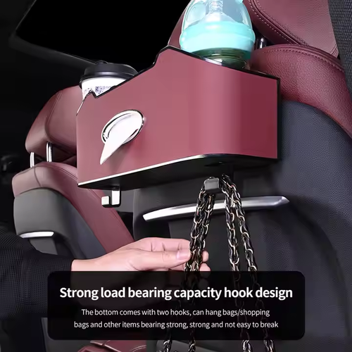 Multifunctional Portable Car Leather Tissue Box