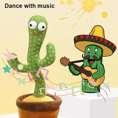 Hot Sale Products Cute Stuffed Flowerpot Twisting Dance Cactus Doll Talking Singing Music Dancing Cactus Plush Toy