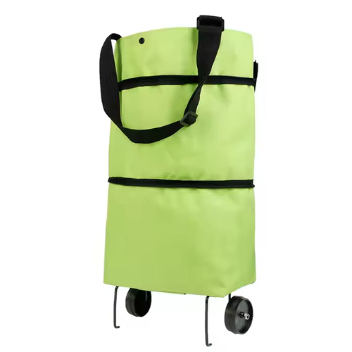 Foldable shopping bag with wheels trolley bag suitable for family shopping travel