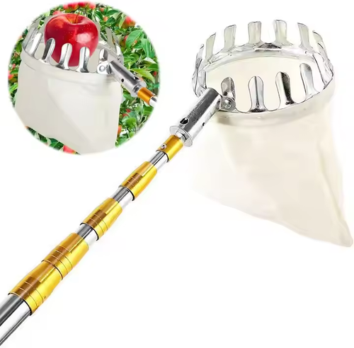 Picking Pole with Basket Telescopic Portable Fruit Picker