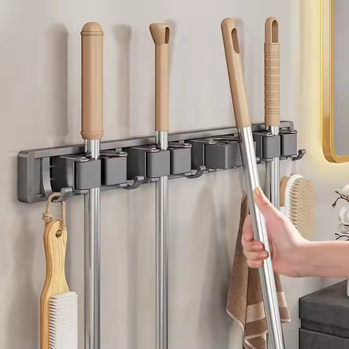 Household items bathroom bathroom no drilling strong mop wall hanging clip
