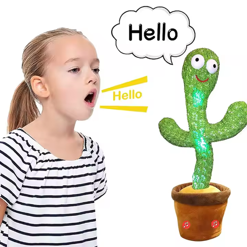 Hot Sale Products Cute Stuffed Flowerpot Twisting Dance Cactus Doll Talking Singing Music Dancing Cactus Plush Toy