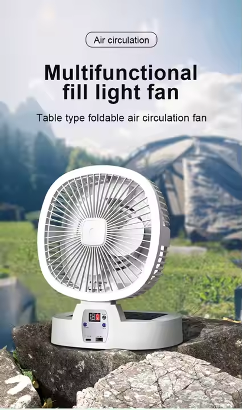 Solar fan Outdoor Camping Fan and New Indoor Solar Rechargeable Ultra Long Range Wireless Portable