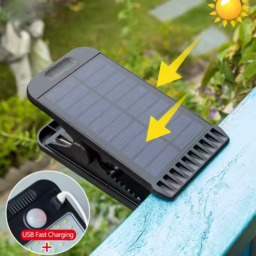 Solar Outdoor LED Clamp Light