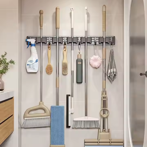 Household items bathroom bathroom no drilling strong mop wall hanging clip