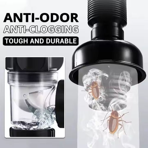 Anti-clogging and anti-odor filter sewage pipe
