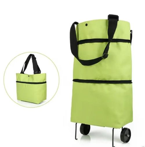 Foldable shopping bag with wheels trolley bag suitable for family shopping travel