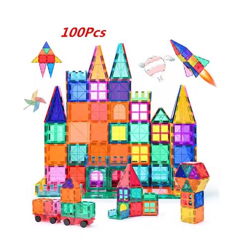 DIY Magnetic Building Blocks Educational Magnetic Blocks Sets Plastic 3d Magnetic Tiles Puzzle Toy