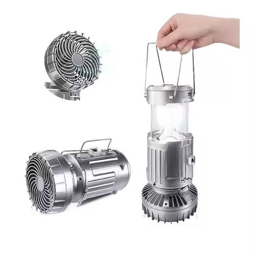 Portable Solar LED Camping Light with Fan Lantern