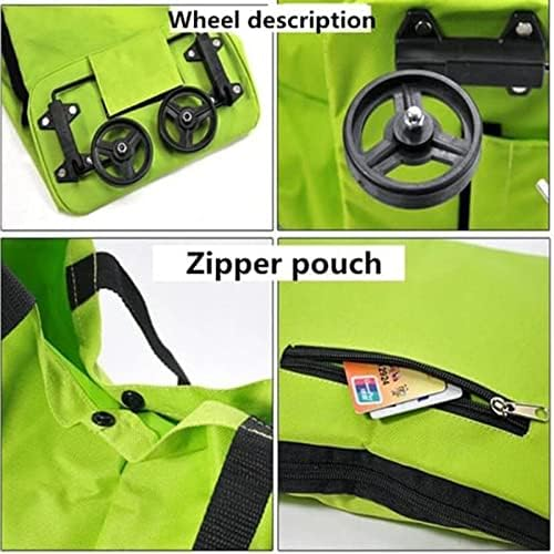 Foldable shopping bag with wheels trolley bag suitable for family shopping travel