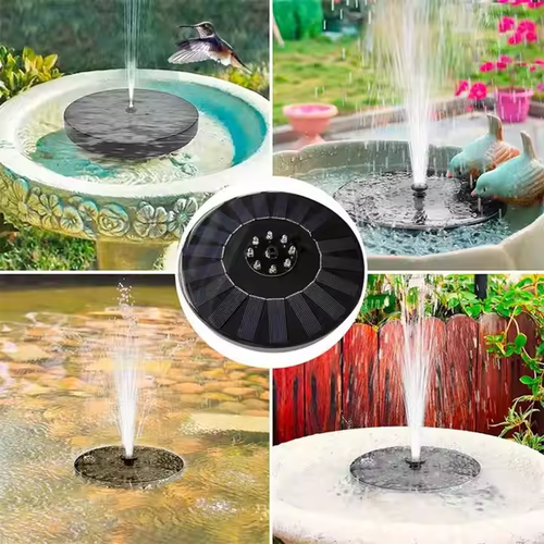 Pond Lakeside Round Solar LED Fountain