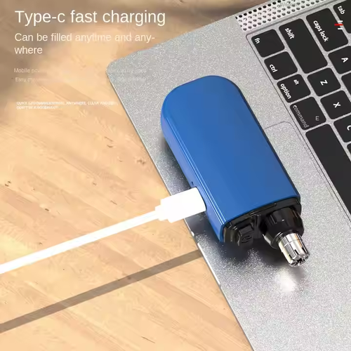 Portable electric nose hair trimmer