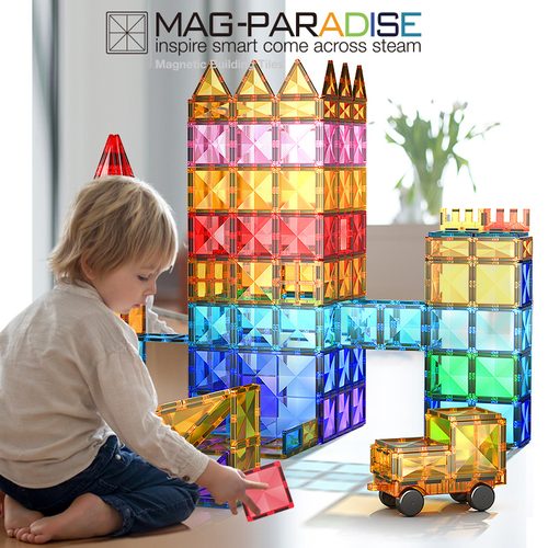 DIY Magnetic Building Blocks Educational Magnetic Blocks Sets Plastic 3d Magnetic Tiles Puzzle Toy