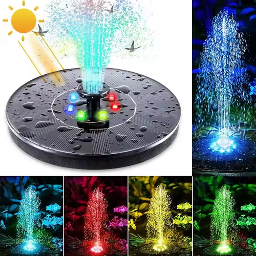 Pond Lakeside Round Solar LED Fountain