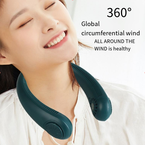 Hot Selling Fold-able 360 Degree Annular Soft Wind USB Rechargeable Hanging Neck Portable Sport Fan