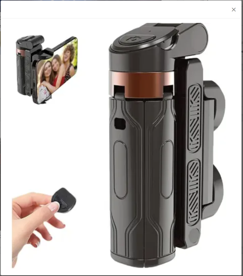 Shutter Click Mini Selfie Stick with Fill Light | 360° Rotation | Wireless Control | Tripod Stand