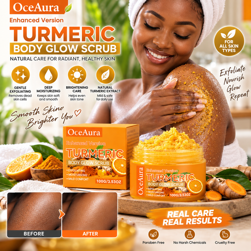🔥Hot Seller🔥 COD！Buy 1 Get 2 ! Turmeric Brightening Body Scrub – Exfoliating & Moisturizing