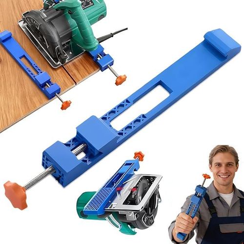 🔥Hot Seller🔥 COD！Buy 1 Get 5 ! Adjustable Cutting Machine Base Guide, Innovative Clamp Circular Saw Guide Electric Circular Saw Milling Positioning Clamp Precision Wood Cutting Guide Pros & Hobbyists