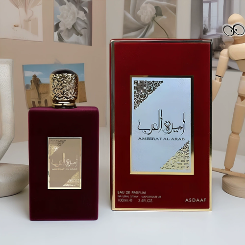 高品質3D標阿拉伯公主Ameerat AI Arab紅色植絨女士香水持久留香
