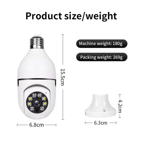 Surveillance Camera LED Light Bulb Wireless Indoor Camera Socket 360 Security Cctv Wifi Camera with SD Card Slot