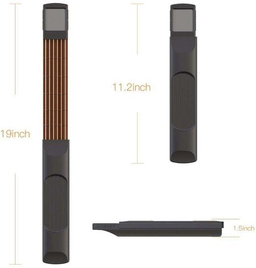 Guitar Part Portable 6 Fret Guitar Finger Trainer Chord Practice Tool With Rotatable Chords Chart Screen for Beginner