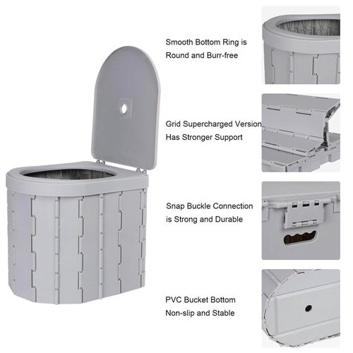 Traveling Washable Plegable Plastic Porta Potty Folding Portable Camping Toilet