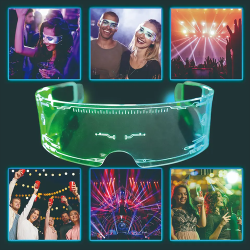 Led Glasses Party Glow in the Dark Light-Up Toys Dj Party Glasses Cycling Goggles