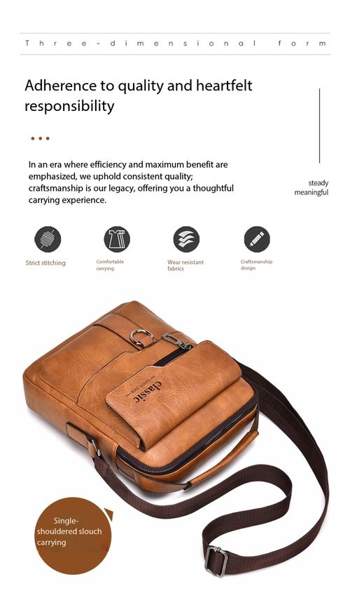 WEIXIER Men's PU Leather Crossbody Messenger Bag - Retro Street Style, Large Capacity, Adjustable Strap for Business Travel, Daily Use, Father's Day Gifts, Work & Men's Adult Accessories, Work Accessories, Men's Accessories For Adults