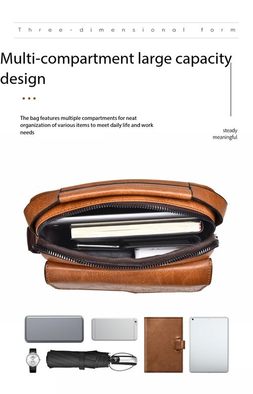 WEIXIER Men's PU Leather Crossbody Messenger Bag - Retro Street Style, Large Capacity, Adjustable Strap for Business Travel, Daily Use, Father's Day Gifts, Work & Men's Adult Accessories, Work Accessories, Men's Accessories For Adults