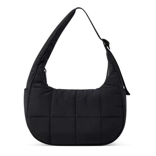 Crescent Shoulder Bag, Viral Small Puffy Bag for Women, Fashion Purse with 2 Side Pockets, Adjustable Strap, Waterproof Lightweight Elegant Commuter Crossbody Bag, Perfect for Travel Gym Dating Summer Trendy Gift for Mom, Back To School