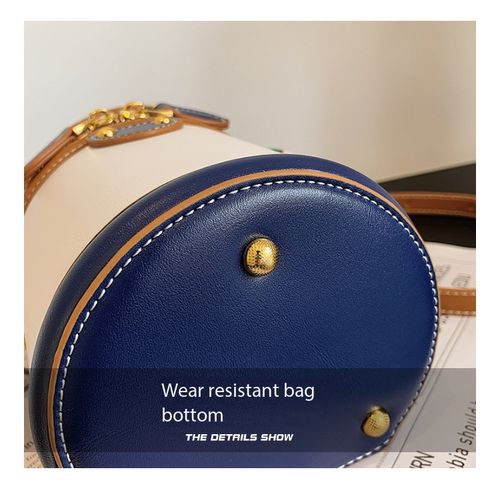 Fashion Colorblock Bucket Bag, Casual PU Leather Zipper Crossbody Bag for Women, Casual Trendy Versatile High-quality Daily Commuting Bag, Fashionable Shopping Bag, Fashionable Shoulder Bag, Colorblock Pattern Bag, Crossbody Shoulder Bags