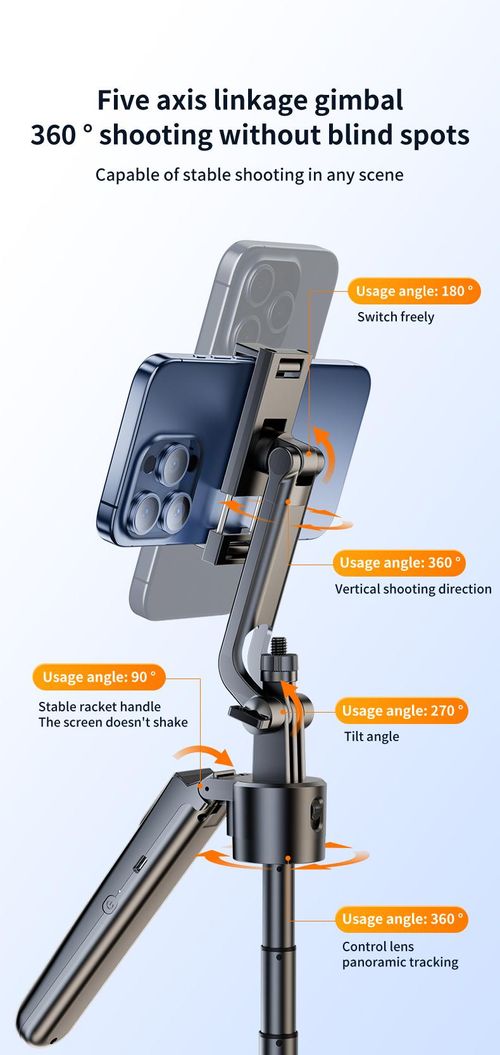 INFOJIFA Automatic Face Tracking Tripod - 360° Rotating Selfie Stick with Bluetooth Remote Control, Mobile Phone Accessories for Smartphone, Cellphone, iPhone, iPad, iOS, Android, Camera, Vlogging Equipment, Tripod For Iphone,back to school