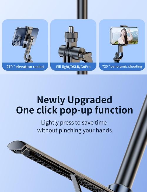 INFOJIFA Automatic Face Tracking Tripod - 360° Rotating Selfie Stick with Bluetooth Remote Control, Mobile Phone Accessories for Smartphone, Cellphone, iPhone, iPad, iOS, Android, Camera, Vlogging Equipment, Tripod For Iphone,back to school